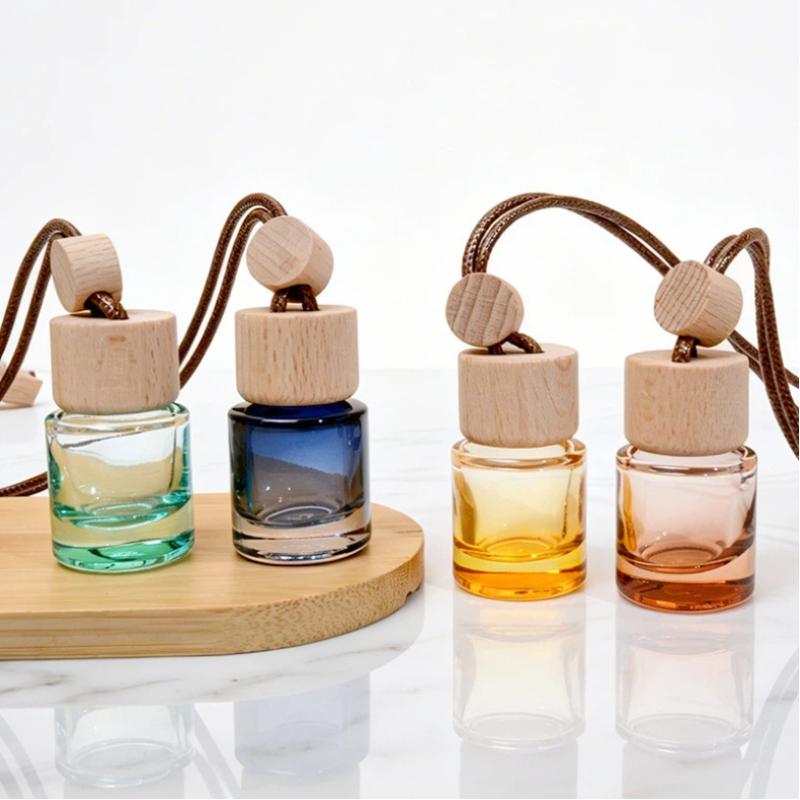 Fragrance Perfume Car - Miniatuur ronde hanger essentiële olieverdamper flesje