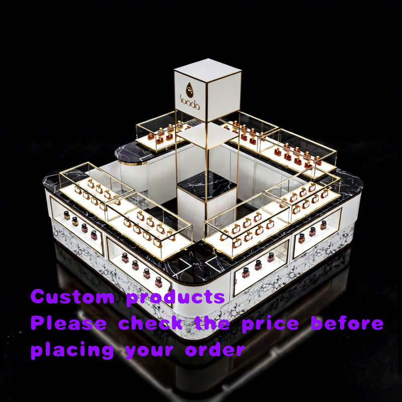 Perfume Fragrance Shop - Luxe parfumkraam ontwerp met draaibaar etalage,
